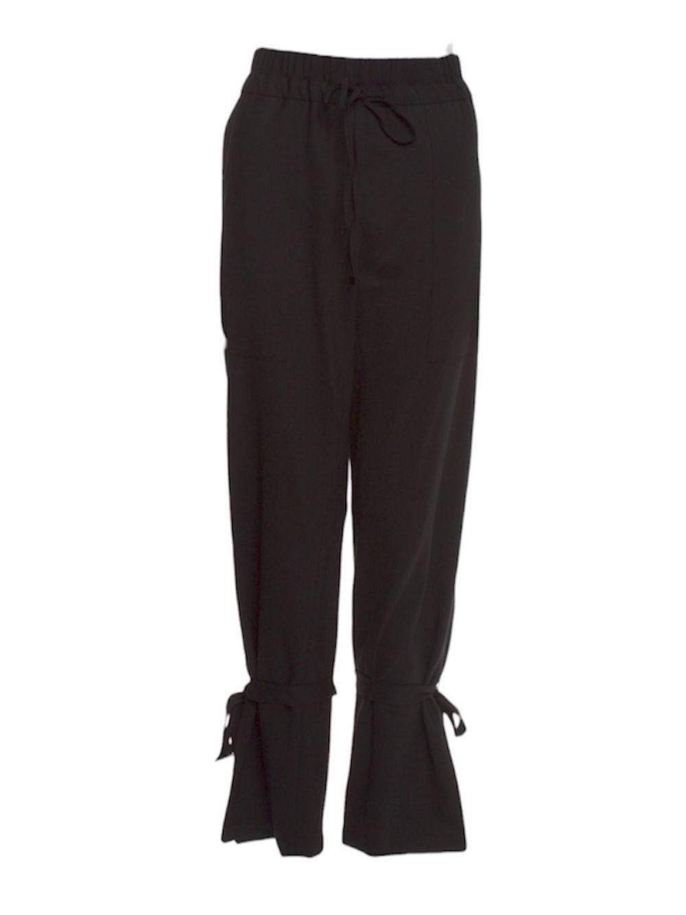 TWP Virgin Wool Straight Leg Tie Pants in Black Size XS